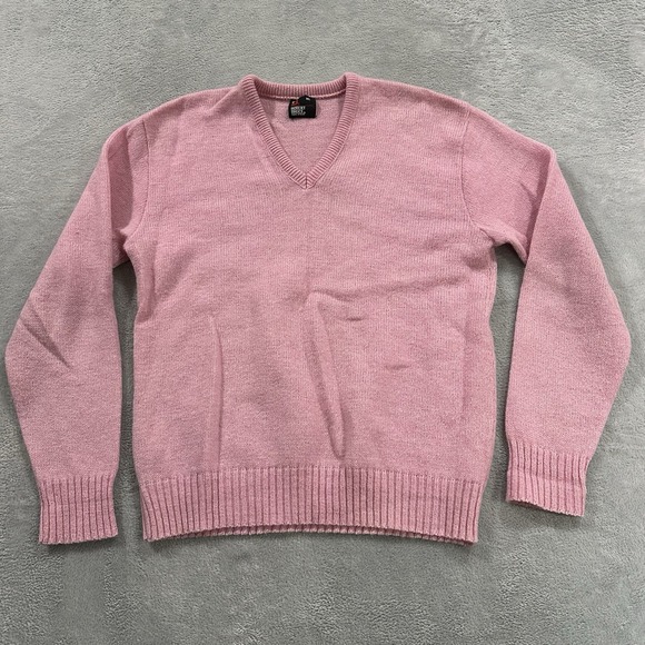 Robert Bruce Sweater Women XL Pink Wool Knit USA Made Vintage Coquette Baggy Y2K - Picture 1 of 9